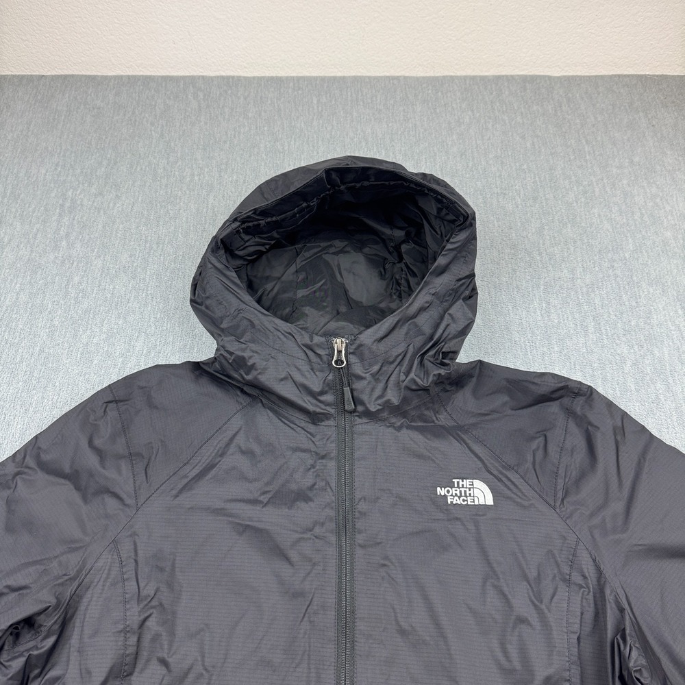 The North Face Jacket Women Large Black Dryvent Rain Lightweight Full Zip Coat - Picture 2 of 12